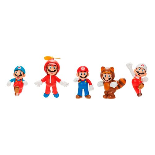 Super Mario Paquete 5 Figuras de Mario Disfraz