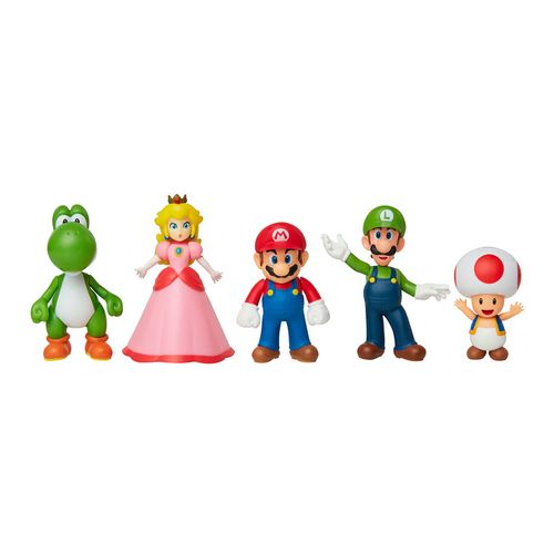 Super Mario Paquete 5 Figuras Mario y Amigos