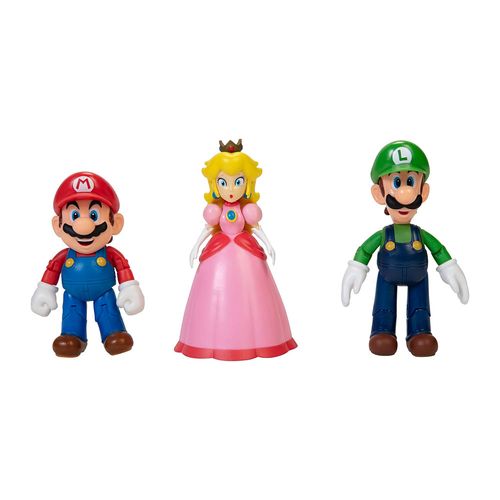 Super Mario Paquete de 3 Figuras Reino Champiñón