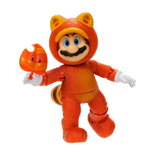 Super Mario Bros Movie Figura de 5 Pulgadas Mario Tanooki Con Accesorio