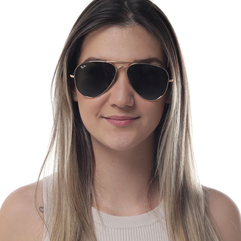 Lente de sol aviador para mujer Ray Ban