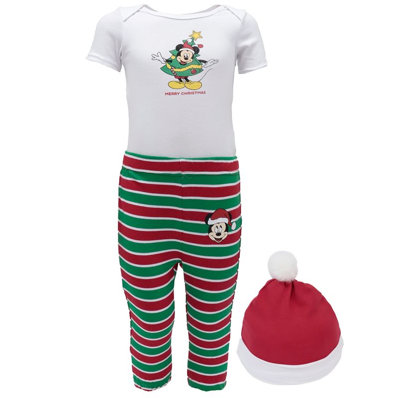 104508004-Conjunto-de-3-piezas-multicolor-con-estampado-navideño-Mickey-Mouse-para-bebe-niño