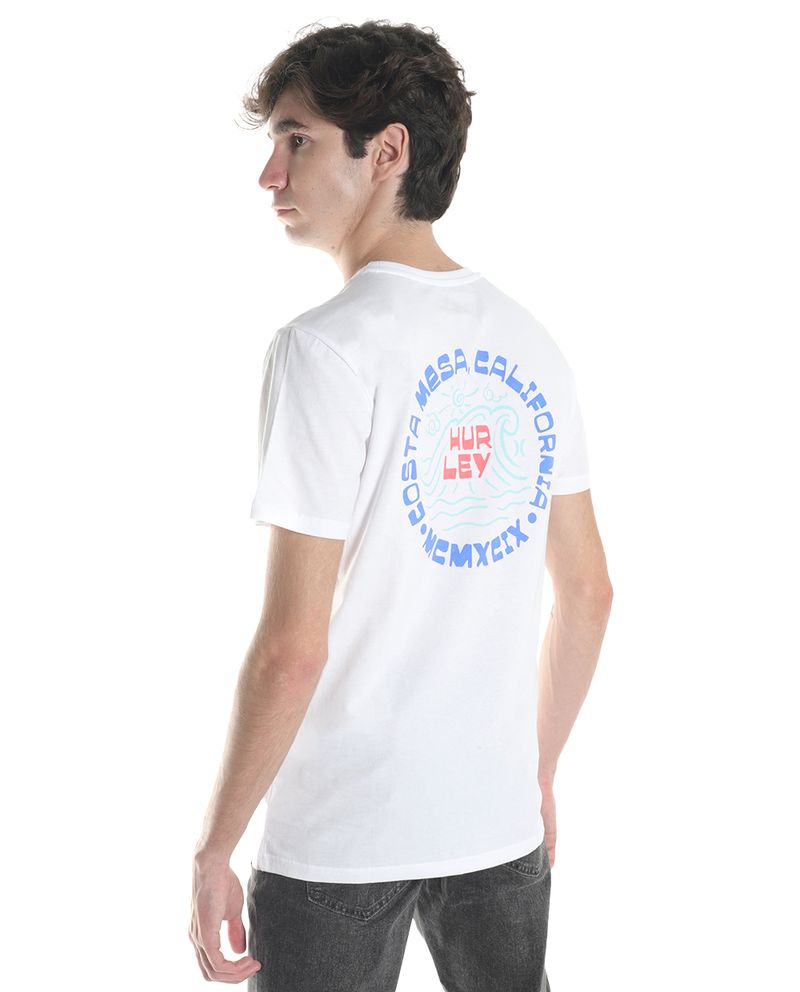 104740569-Camiseta-Hurley-blanca-con-estampado-playero-para-hombre