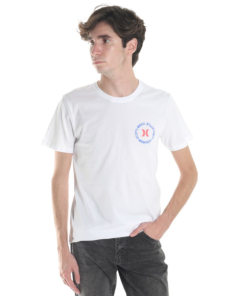 104740569-Camiseta-Hurley-blanca-con-estampado-playero-para-hombre