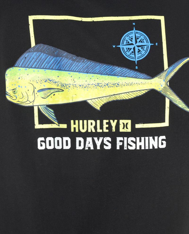 104740574-Camiseta-Hurley-negra-con-estampado--Good-Days-Fishing--para-hombre