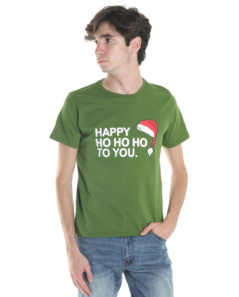 104744105-Camiseta-Orange-verde--Happy-ho-ho...--para-hombre