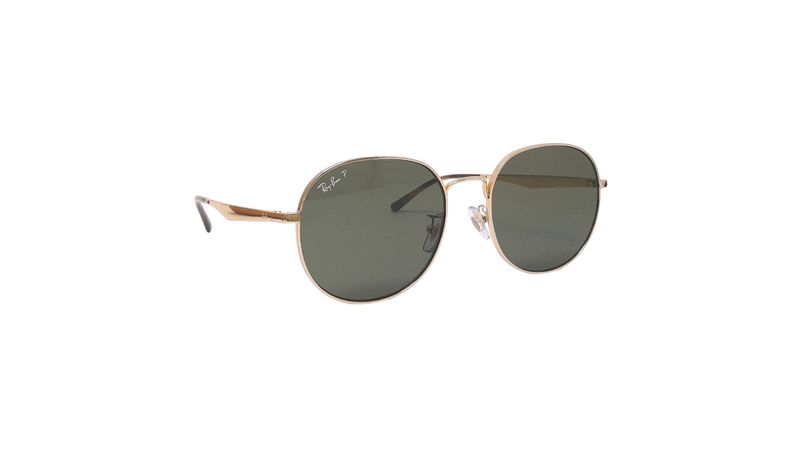 Lente de sol completo redondo Ray Ban metal para hombre