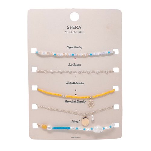 Conjunto de 7 collares multicolor para mujer