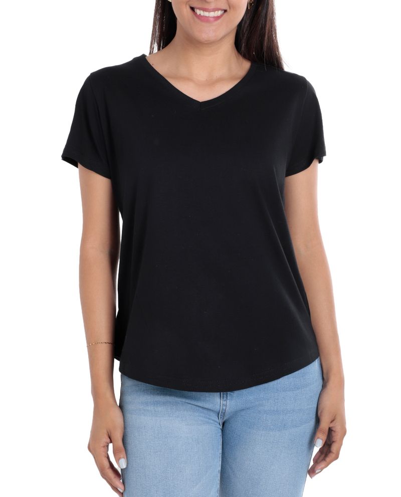 104699980-Camiseta-Nicolle-negra-manga-corta-para-mujer