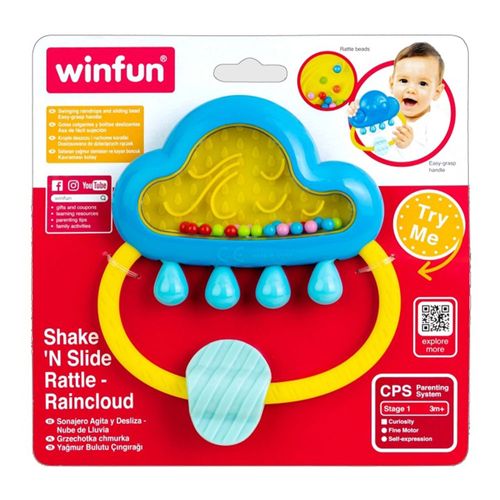Winfun Sonajero Agita y Desliza - Nube de Lluvia
