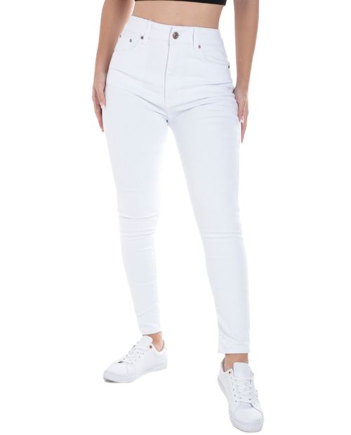 Jeans Red Sand skinny blanco de cintura alta para mujer