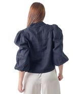 104688778-Blusa-DKNY-camisera-negra-mangas-3-4-para-mujer