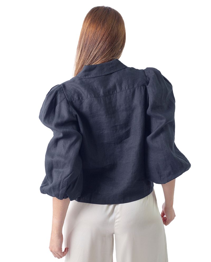 104688778-Blusa-DKNY-camisera-negra-mangas-3-4-para-mujer