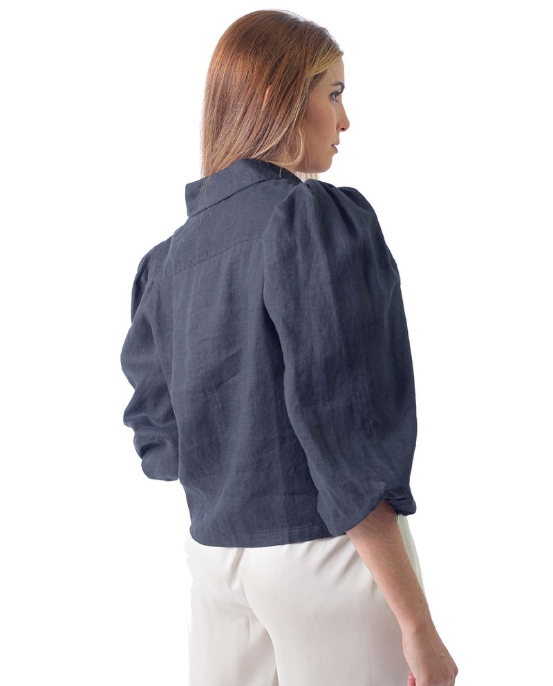 104688778-Blusa-DKNY-camisera-negra-mangas-3-4-para-mujer