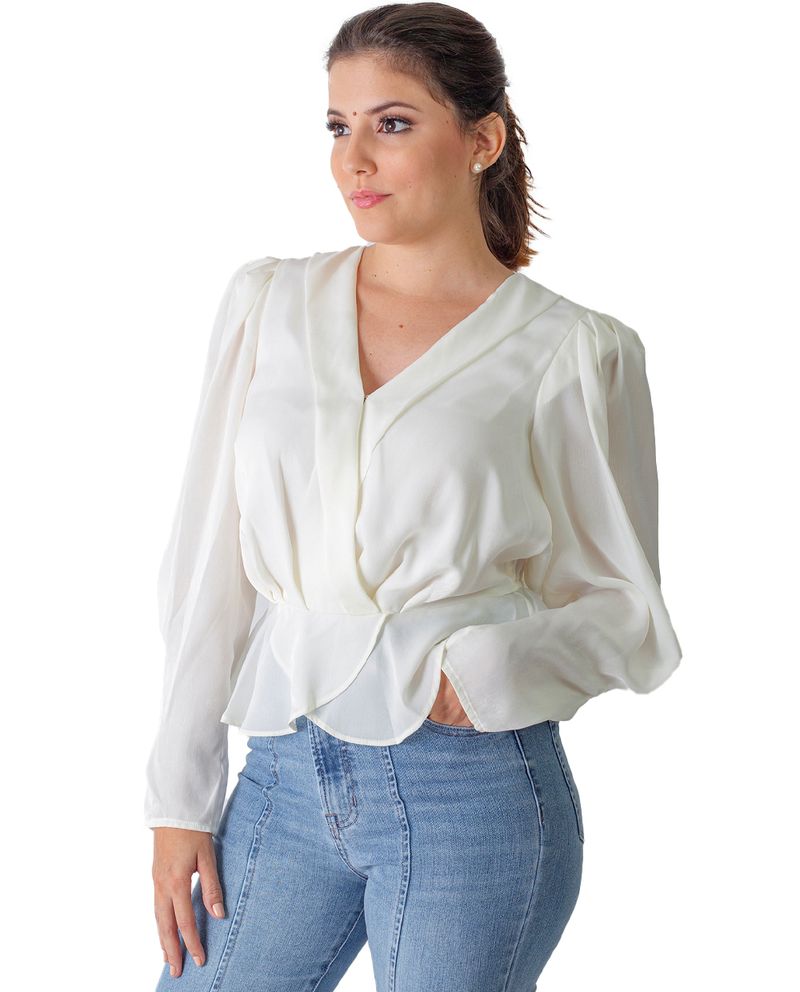 104688783-Blusa-DKNY-peplum-manga-larga-para-mujer