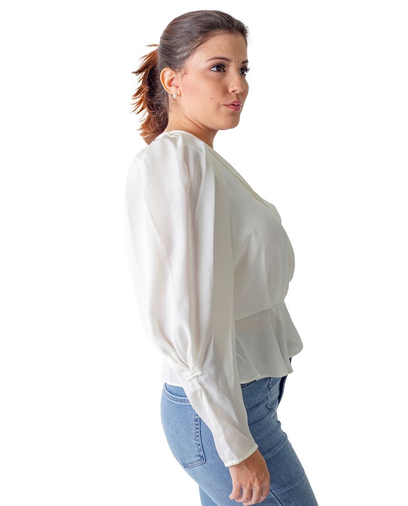 104688783-Blusa-DKNY-peplum-manga-larga-para-mujer
