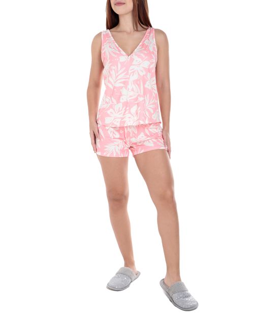 Pijama con short Parisien estampado para mujer