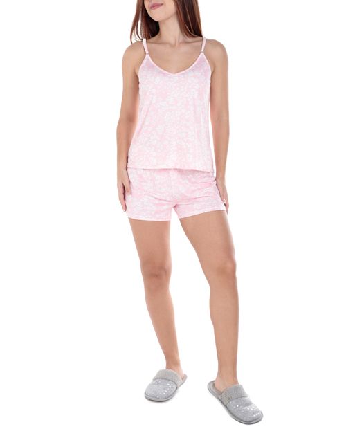 Pijama con short Parisien estampado para mujer