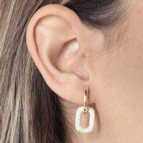 Aretes de plata color dorado para mujer