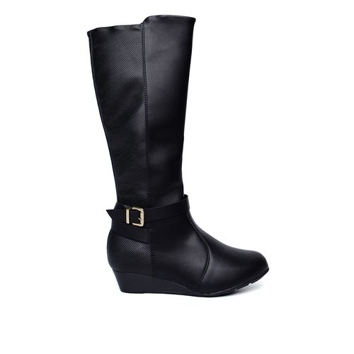 Bota casual Nicolle color negro para mujer