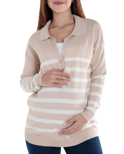 Blusa Ohma sweatshirt rayada manga larga para mujer