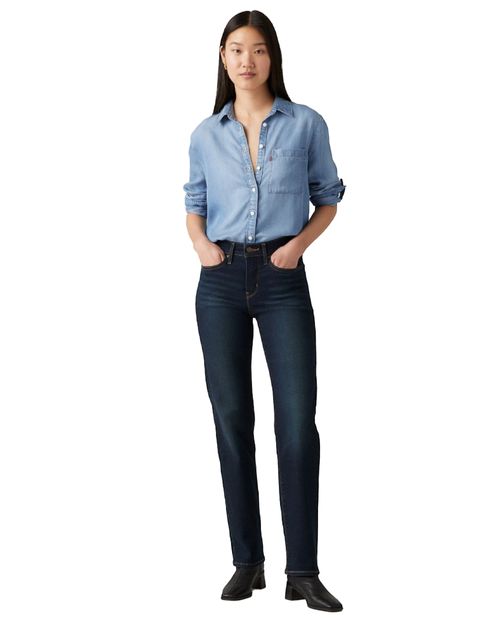 Jeans Levi's 314 straight azul de cintura media para mujer