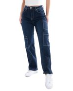 104724147-Jeans-Most-Wanted-cargo-azul-de-cintura-alta-para-mujer