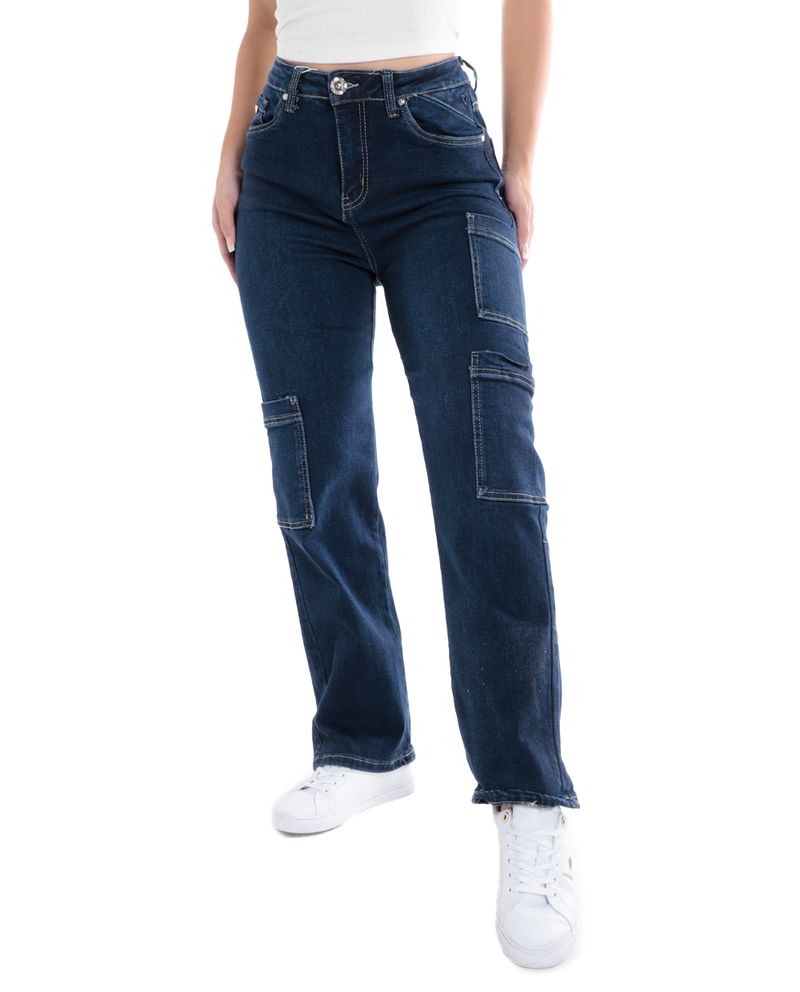 104724147-Jeans-Most-Wanted-cargo-azul-de-cintura-alta-para-mujer
