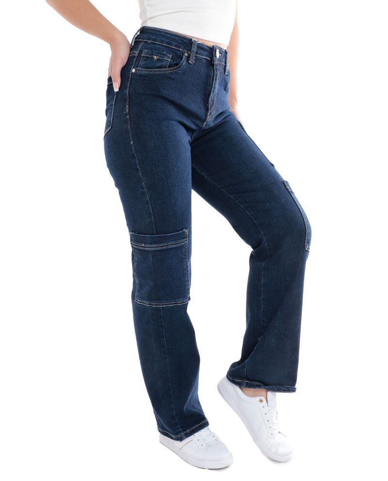 104724147-Jeans-Most-Wanted-cargo-azul-de-cintura-alta-para-mujer