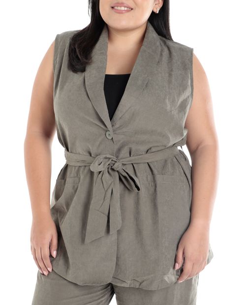 Chaleco More Than Angels verde para mujer
