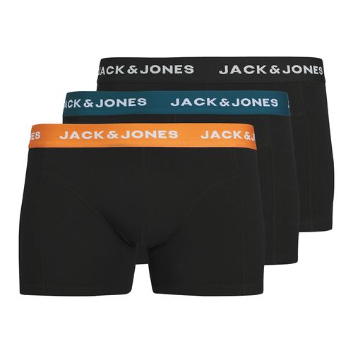 Pack de 3 boxers briefs Jack & Jones negros sólidos para hombre