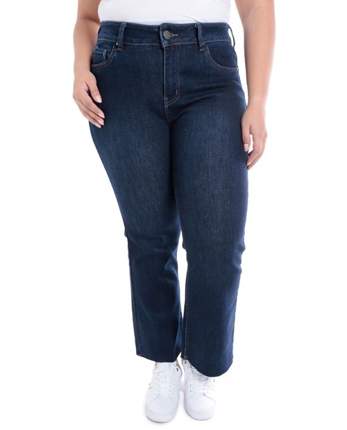 Jeans Sabrina flare azul de cintura alta para mujer