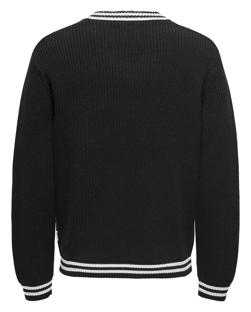 104776223-Sueter-Only-and-Sons-regular-fit-negro-acanalado-para-hombre