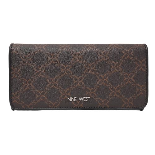 Billetera flap Nine West café para mujer