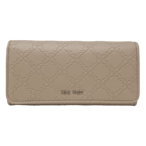 Billetera flap Nine West beige para mujer