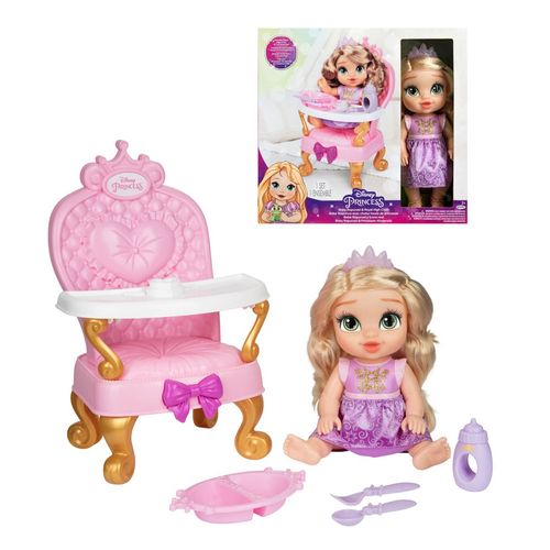 Disney Princess Muñeca Bebé con Silla Para Comer