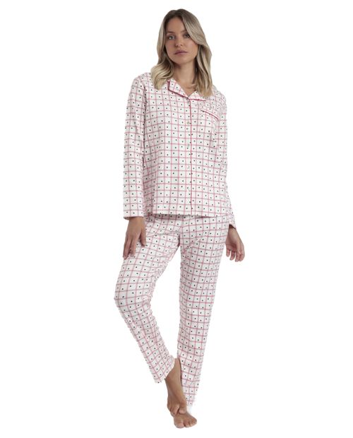 Pijama con pantalón Admas cuadriculada para mujer