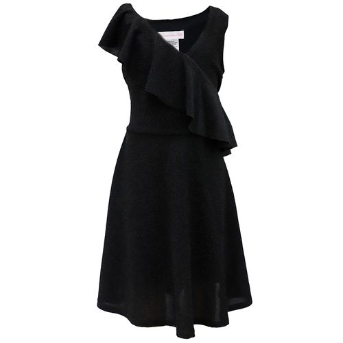 Vestido negro brillante para niña