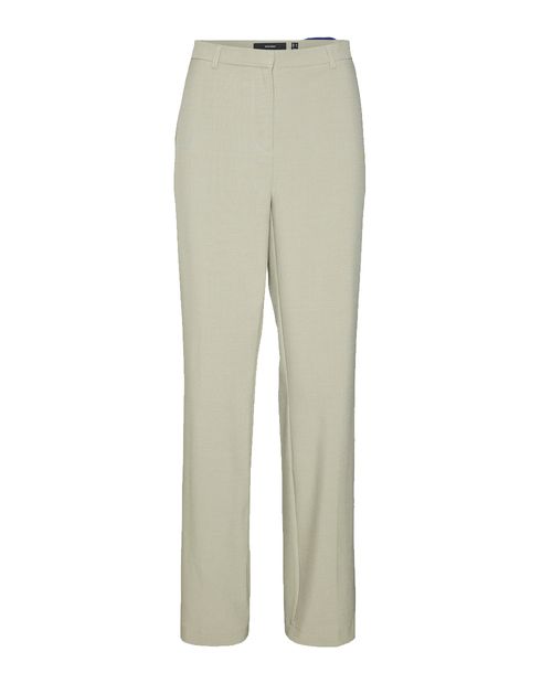 Pantalón Vero Moda slim beige largo 32" de cintura alta para mujer