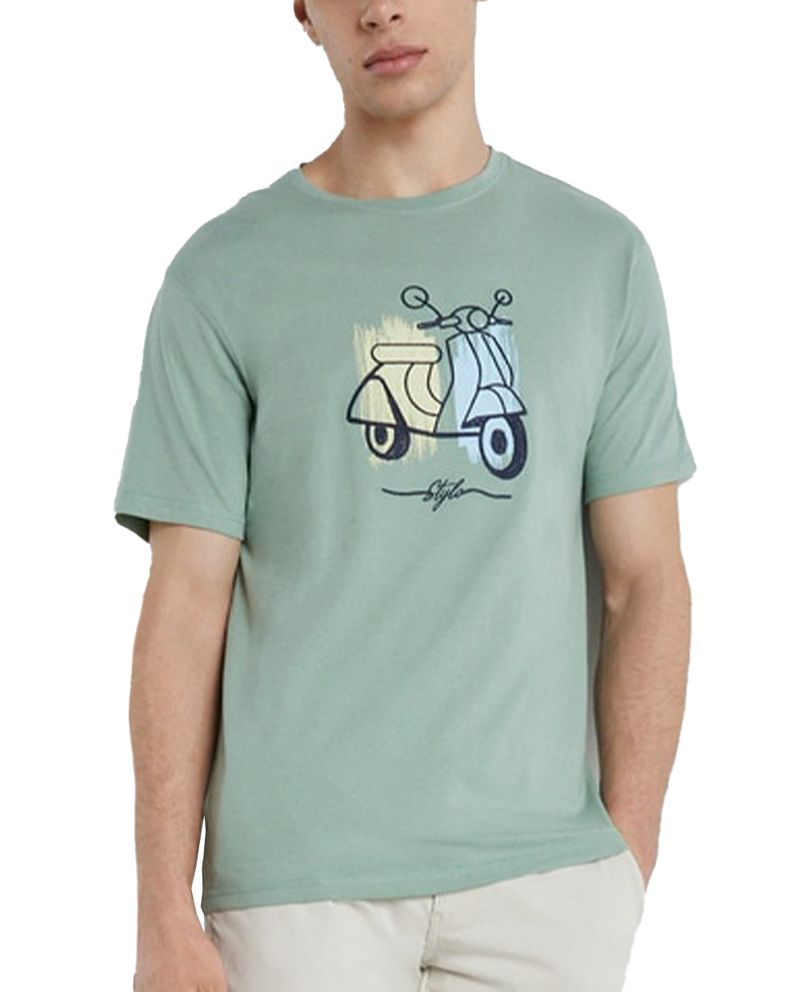 104768593-Camiseta-Easy-Wear-verde-claro-bordado-de-motocicleta-para-hombre