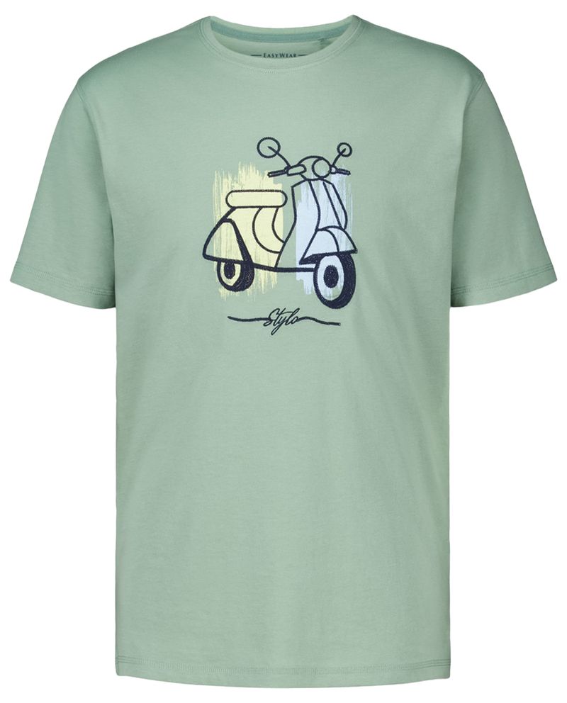 104768593-Camiseta-Easy-Wear-verde-claro-bordado-de-motocicleta-para-hombre