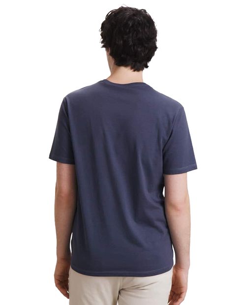 Camiseta Easy Wear navy estampado moderno para hombre
