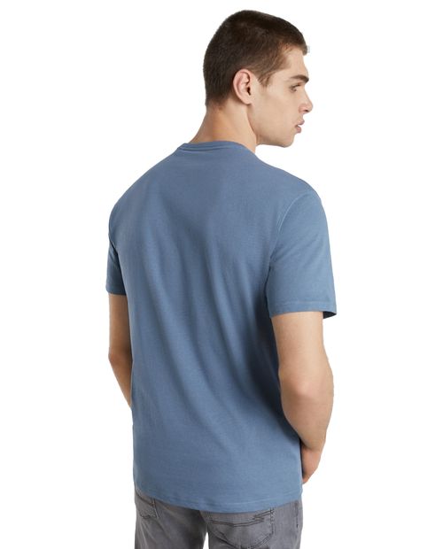 Camiseta Easy Wear azul estampado naturaleza para hombre