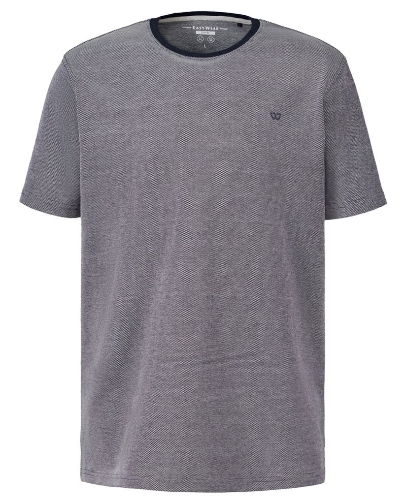 104768652-Camiseta-Easy-Wear-azul-mini-print-para-hombre