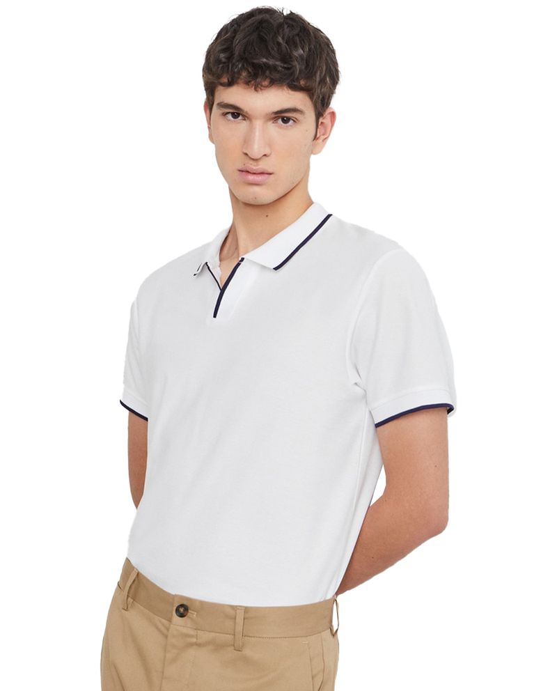 104768673-Camisa-polo-Easy-Wear-blanca-solida-para-hombre