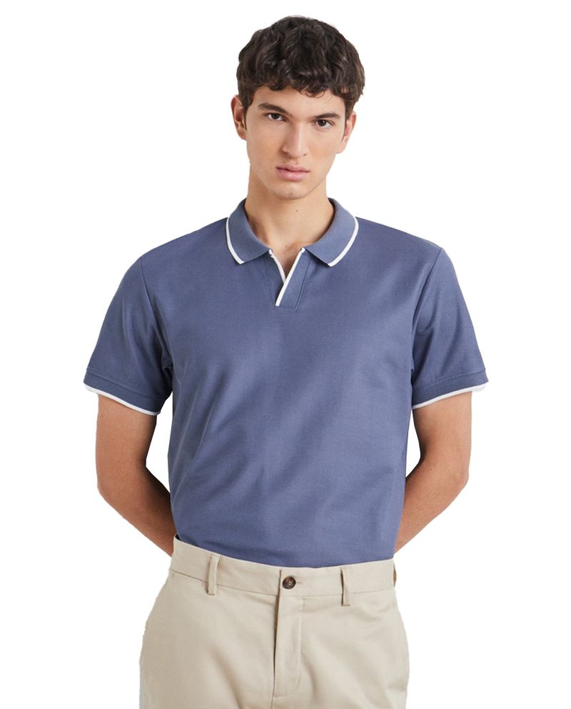 104768687-Camisa-polo-Easy-Wear-azul-solida-para-hombre