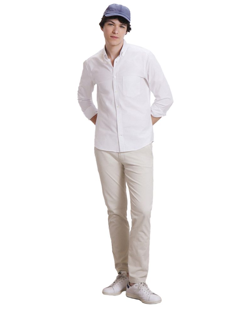104768692-Camisa-oxford-slim-fit-Easy-Wear-blanca-solida-para-hombre