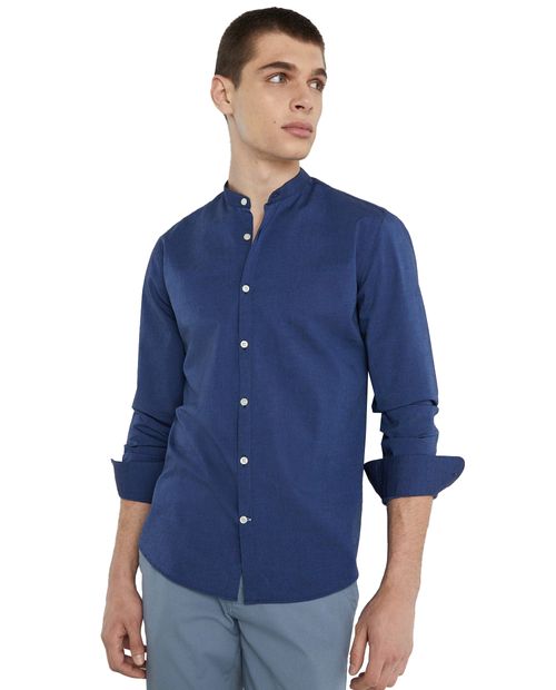 Camisa oxford regular fit Easy Wear navy heather para hombre