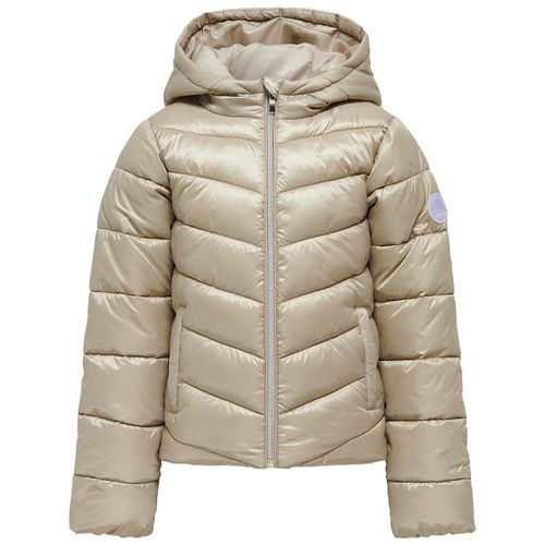 Chaqueta beige acolchada para niña