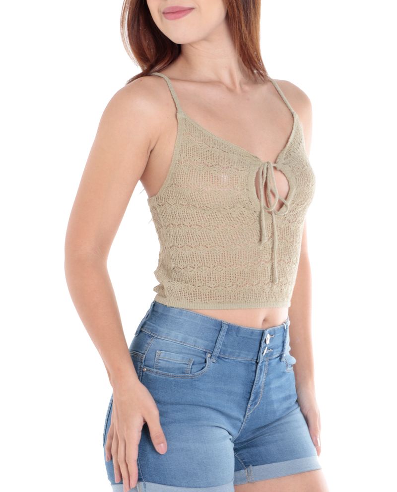 104618663-Blusa-Orange-crop-top-verde-de-tirantes-para-mujer